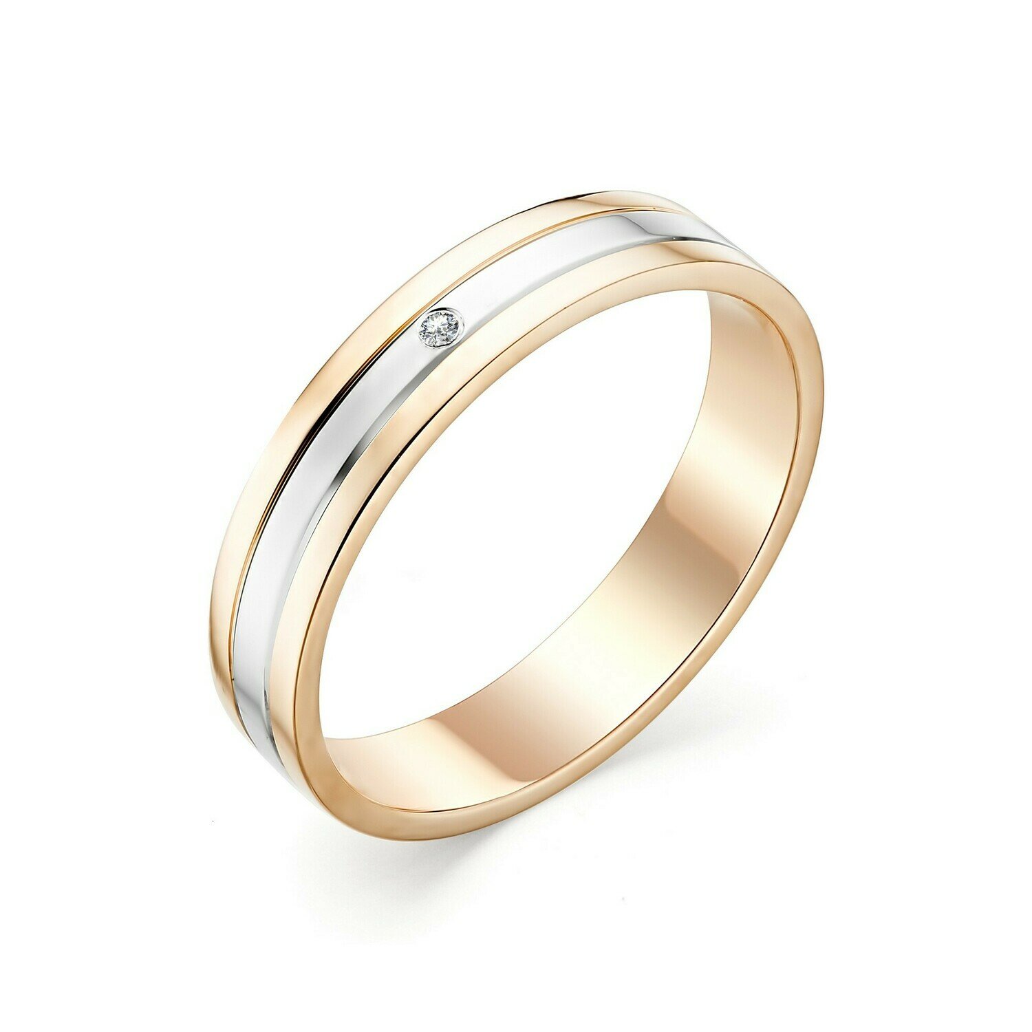 Золотое кольцо с бриллиантом, Размер: 20