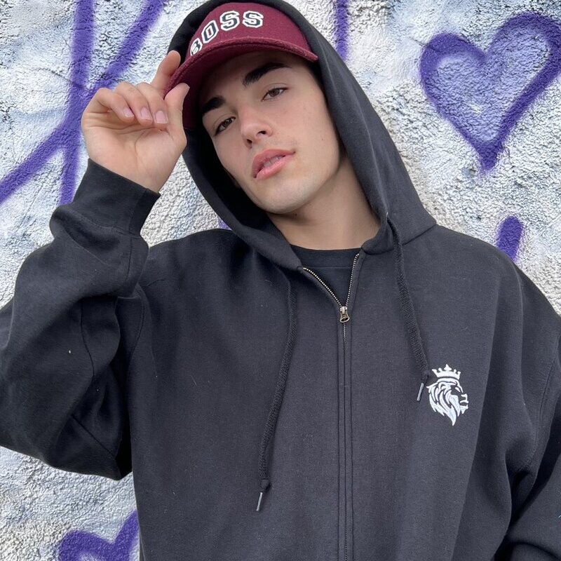 Chaqueta cremallera capucha BK  alextopdancer®