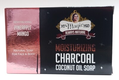 My Magic Mud Moisturizing Charcoal Coconut Oil Soap - Pineapple Mango