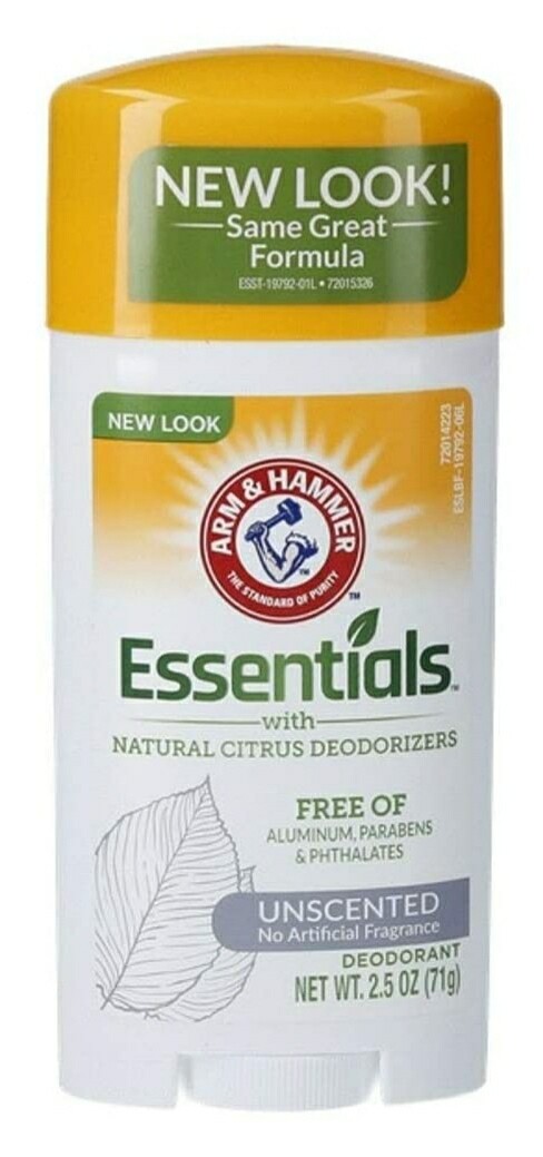 Arm & Hammer Unscented Essentials Natural Deodorant 2.5oz