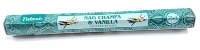 Tulasi: Nagchampa & Vanilla Stick Incense (1 Unit 15 Sticks)