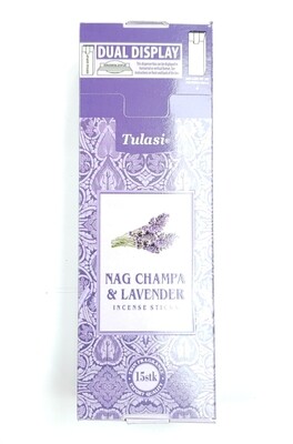 Tulasi: Nagchampa & Lavender Stick Incense Box (6 Units 15 Sticks each)