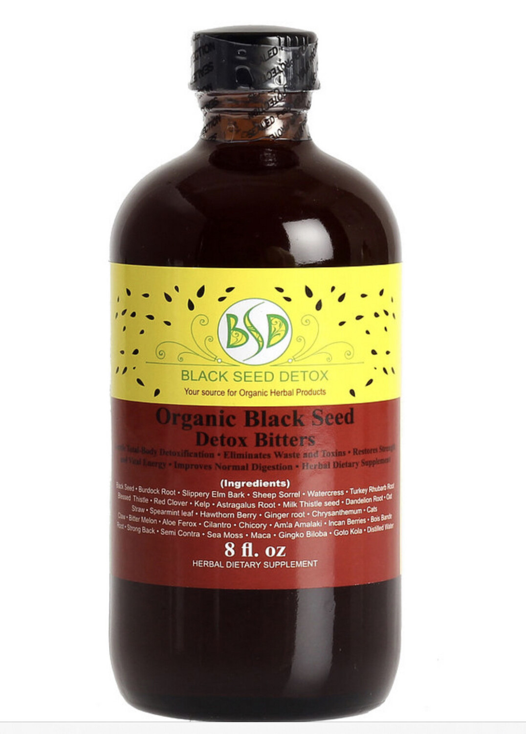 Organic Black Seed Detox Bitters 8oz