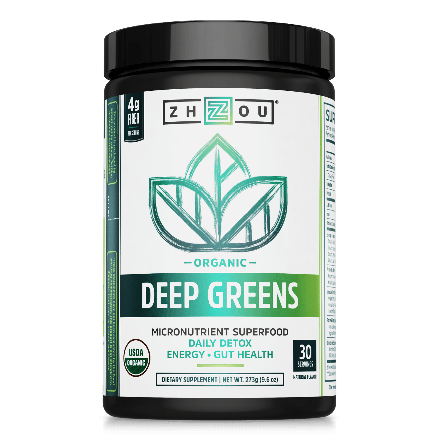 Zhou Nutrition Organic Deep Greens 9.6oz