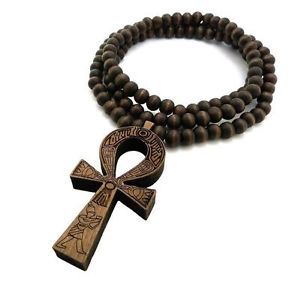 Ankh Wooden Necklace