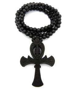 Ankh Wooden Necklace