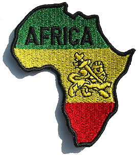 Large Ethiopia Lion of Judah Map of Afrika Patch