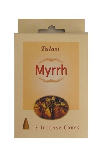 Tulasi Myrrh 15 Incense Cones (per pack)