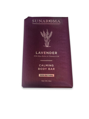 Sunaroma Soap-Lavender with Shea butter & Vitamin E Oil 8oz