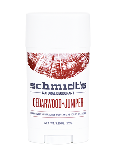 Schmidt's Cedarwood + Juniper DEODORANT STICK - 3.25 OZ.