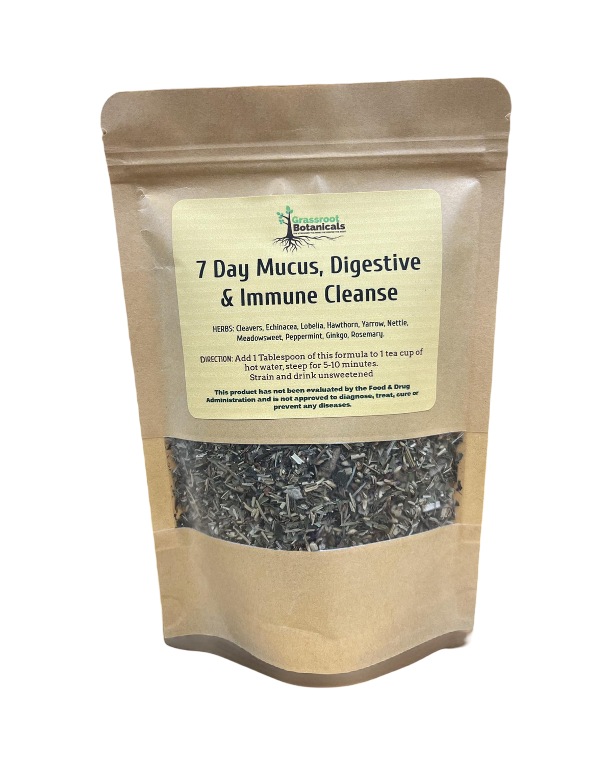 7 Day Mucus, Digestive &amp; Immune Cleanse By Grass Root Botanicals