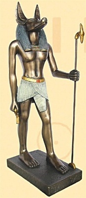 Anubis Egyptian God Statue, Bronze
