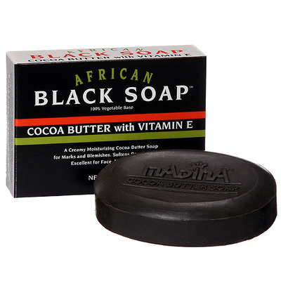 6 Pack Of African Black Soap - Cocoa Butter with Vitamin E