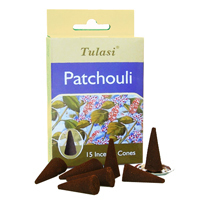 Tulasi Patchouli 15 Incense Cones (per pack)