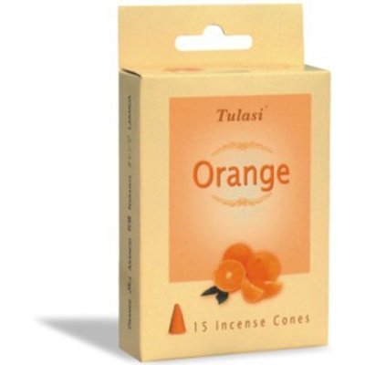 Tulasi Orange 15 Incense Cones (per pack)