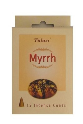 Tulasi Myrrh 15 Incense Cones (per pack)