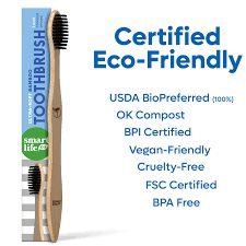 Charcoal Infused Bamboo Toothbrushes (2 Pack)