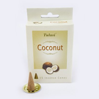 Tulasi Coconut 15 Incense Cones (per pack)