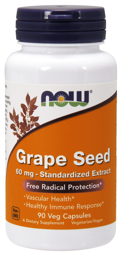 Grape Seed 60 mg Veg Capsules Free Radical Protection*