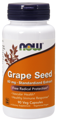 Grape Seed 60 mg Veg Capsules Free Radical Protection*
