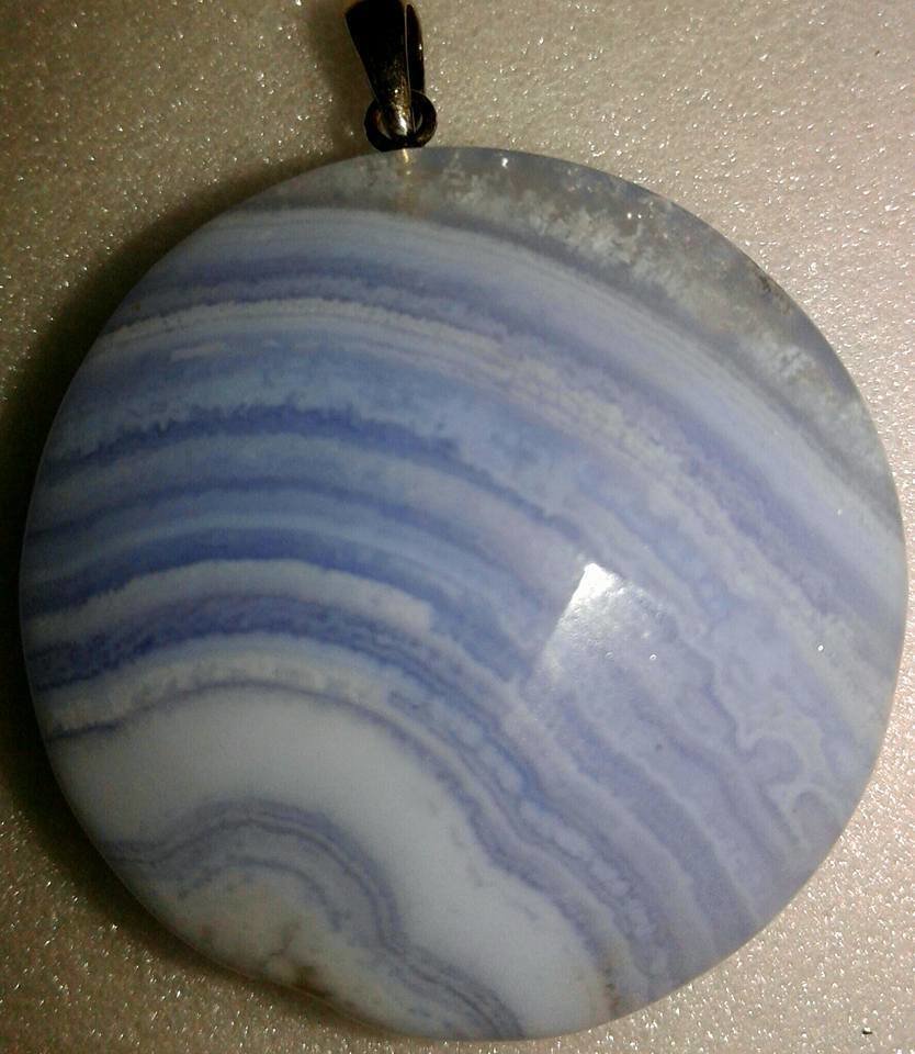 Blue Laced Agate Pendent