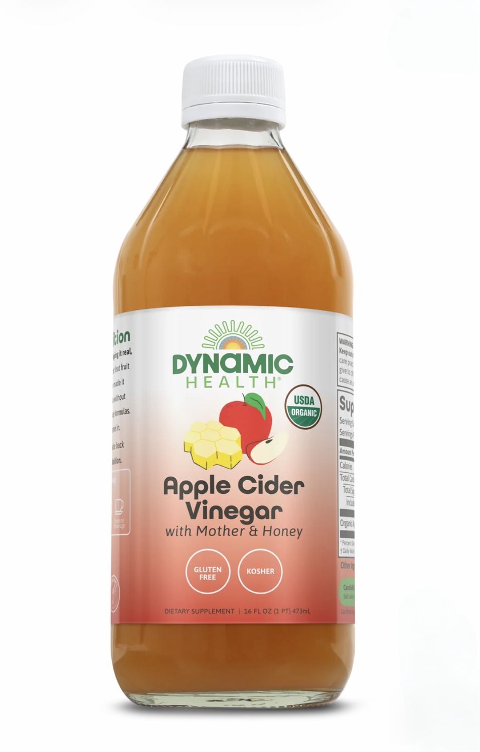 Dynamic Health Raw Apple Cider Vinegar - 16oz (Glass)