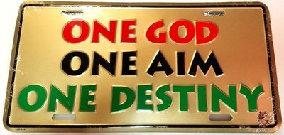 One God One Aim License Plate