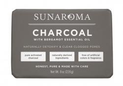 Sunaroma Soap - Charcoal With Bergamot Essential Oil 8oz