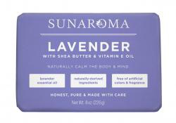 Sunaroma Soap-Lavender with Shea butter & Vitamin E Oil 8oz