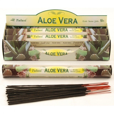 Tulasi Aloe Vera Incense Box - 6 packs of 20 Sticks