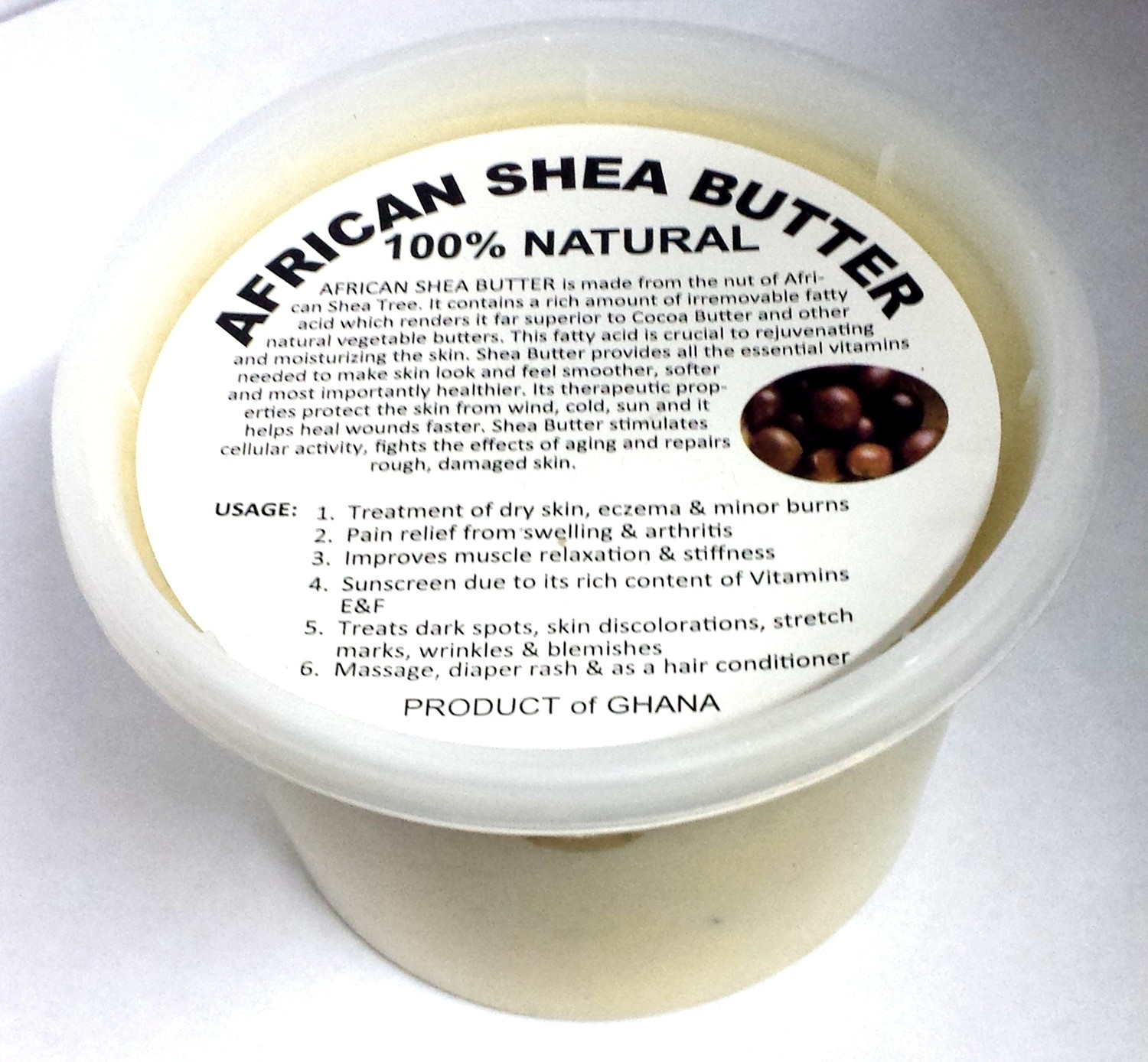 Raw White African Shea Butter - 16 oz