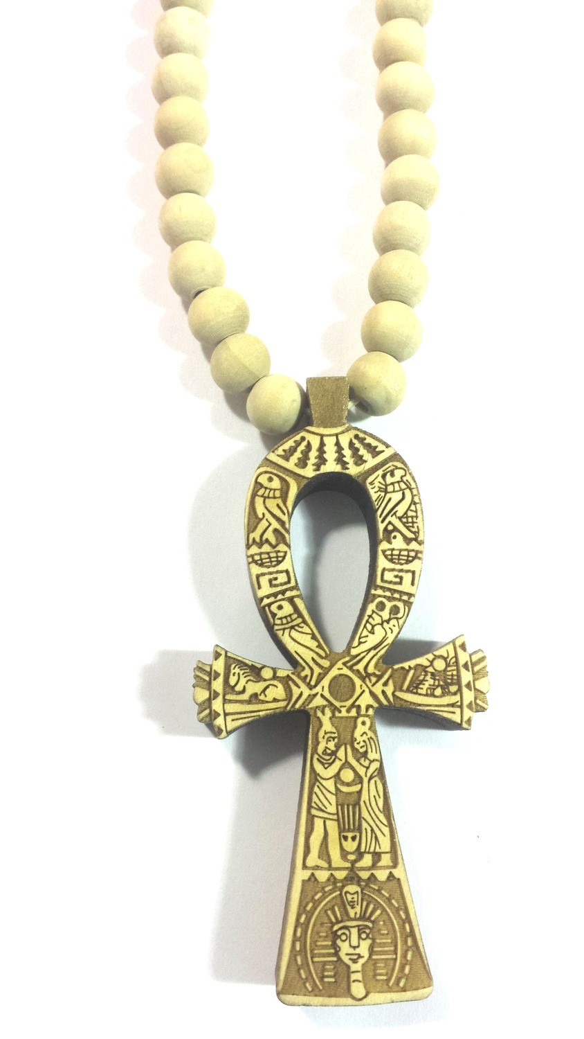 Wooden Ankh Necklace