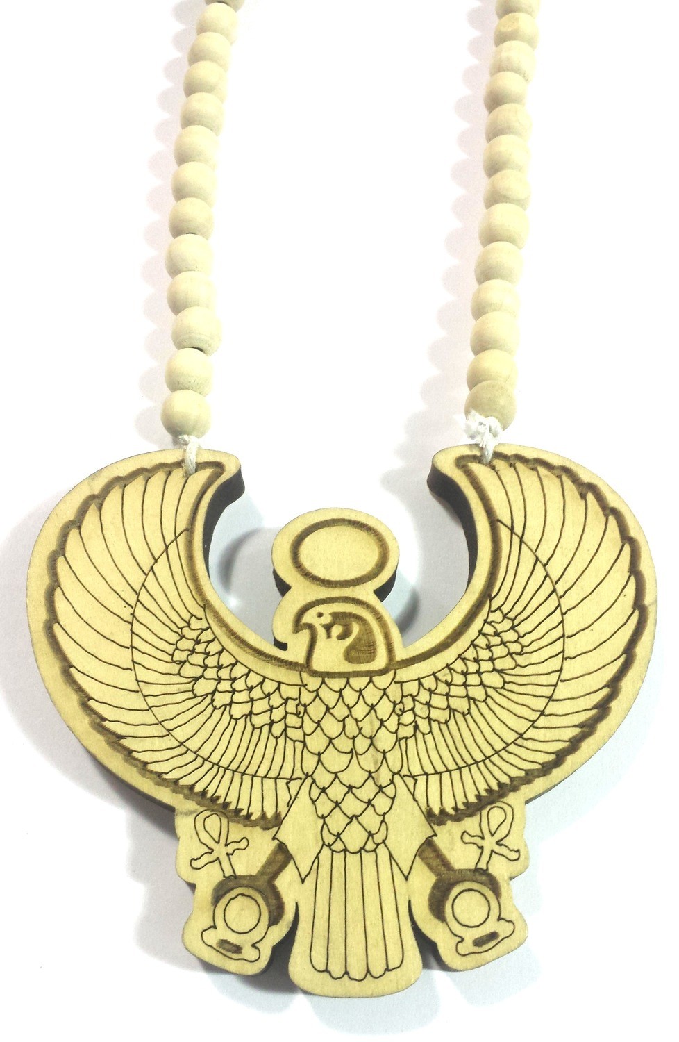 Horus (Heru) Wooden Necklace