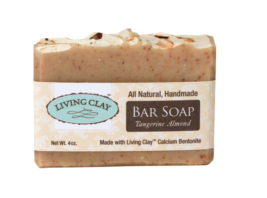 Living Clay 4oz Tangerine Almond Bar Soap