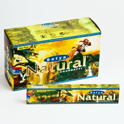 Satya Brand Incense- Natural 15 Grams Big Box (180 Sticks)