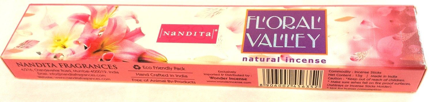 Nandita Fl'oral' Val'l'ey Incense Pack - 15 Sticks