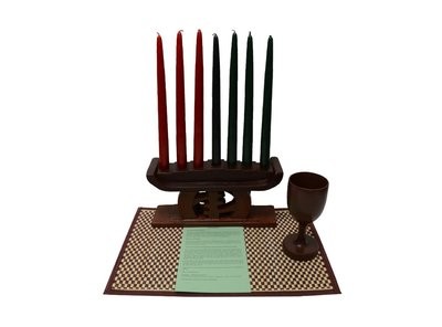 Kwanzaa Candleholder & Celebration Set - Handmade in Ghana