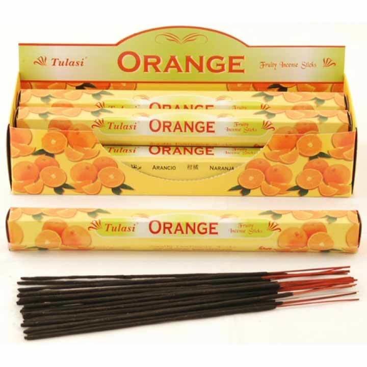 Tulasi Orange Incense Pack - 20 sticks