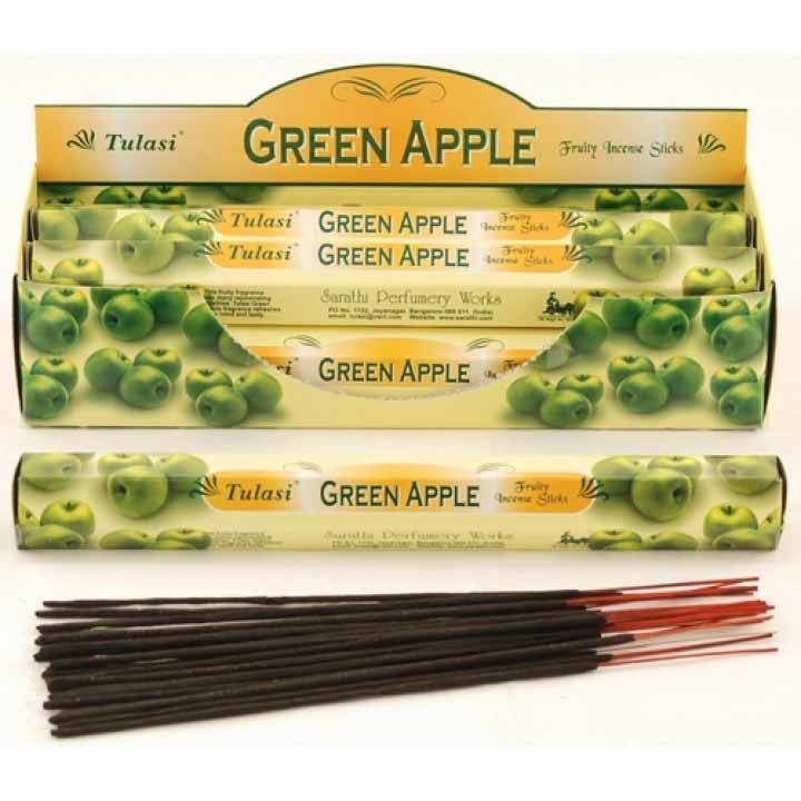 Tulasi Green Apple Incense Pack - 20 sticks
