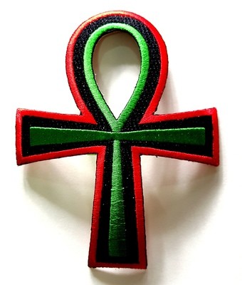 Red, Black & Green Iron On Patch