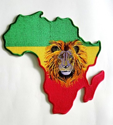 Large Africa Iron On Patch
