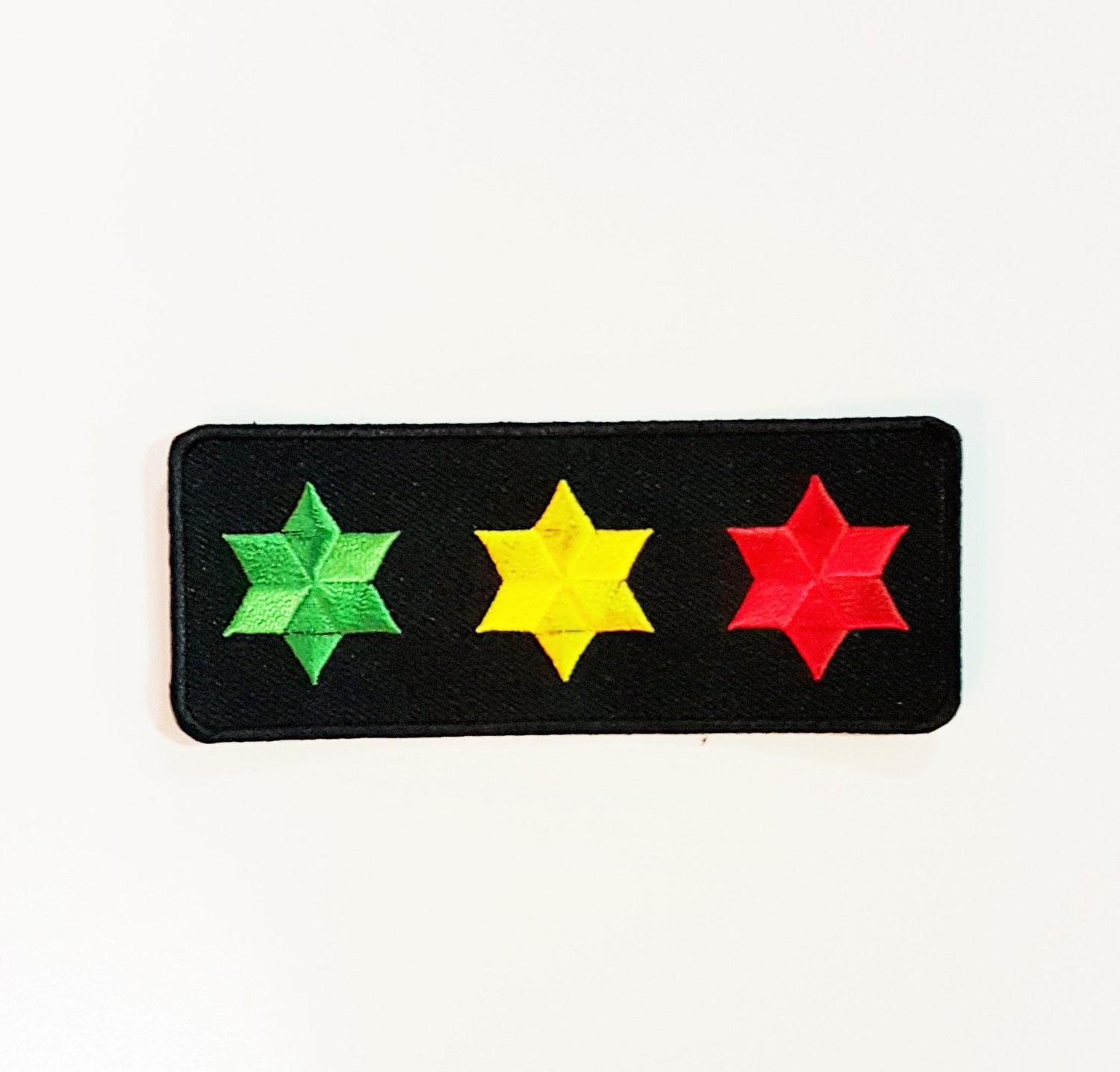 Small 3 Star Green, Yellow, and Red Patch