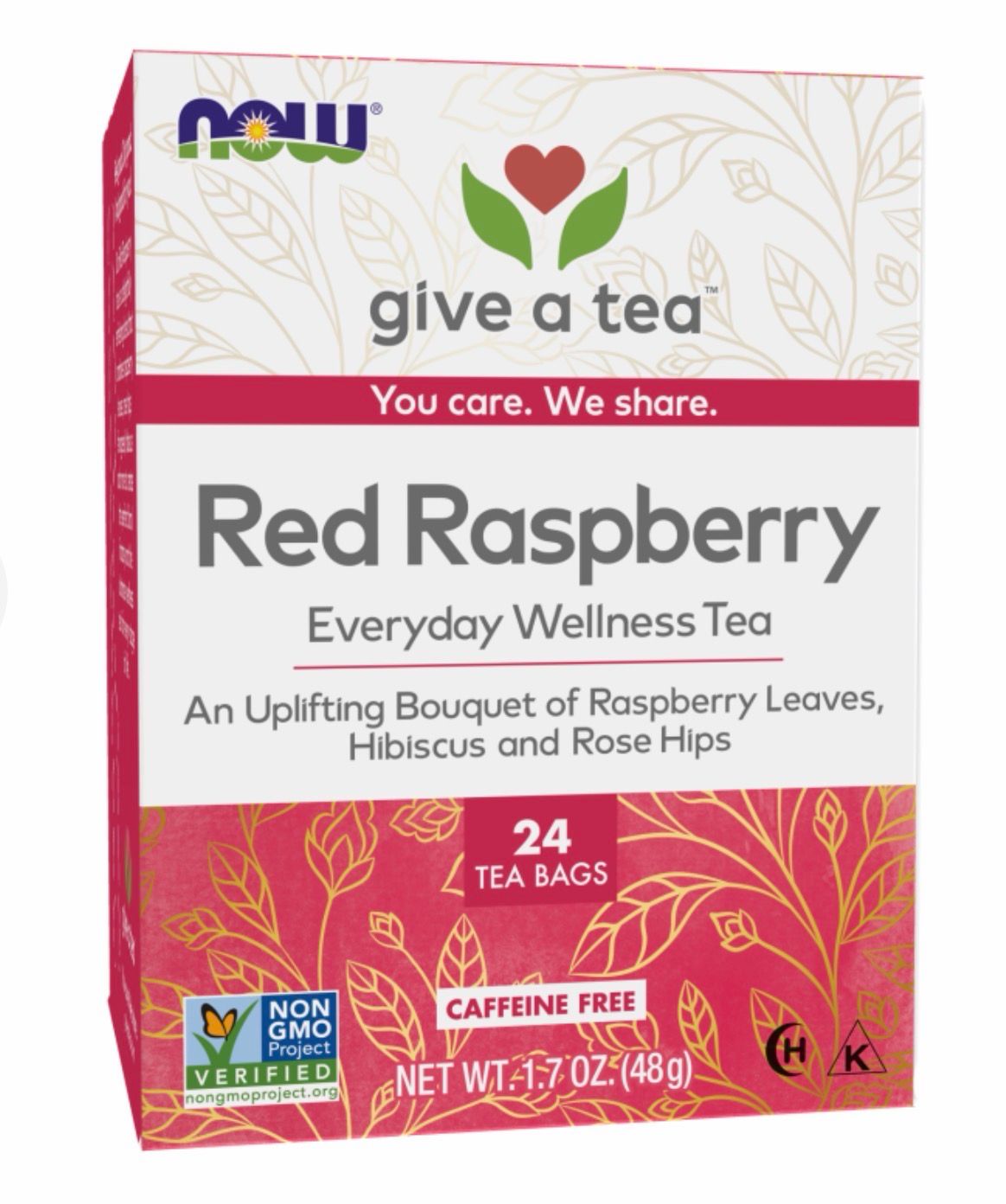 Red Raspberry Tea: Everyday Wellness Tea - 24 Tea Bags