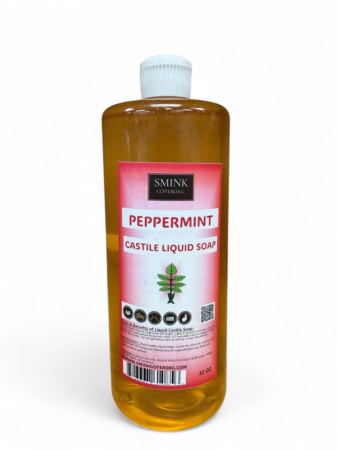 Peppermint Castile Liquid Soap 32oz