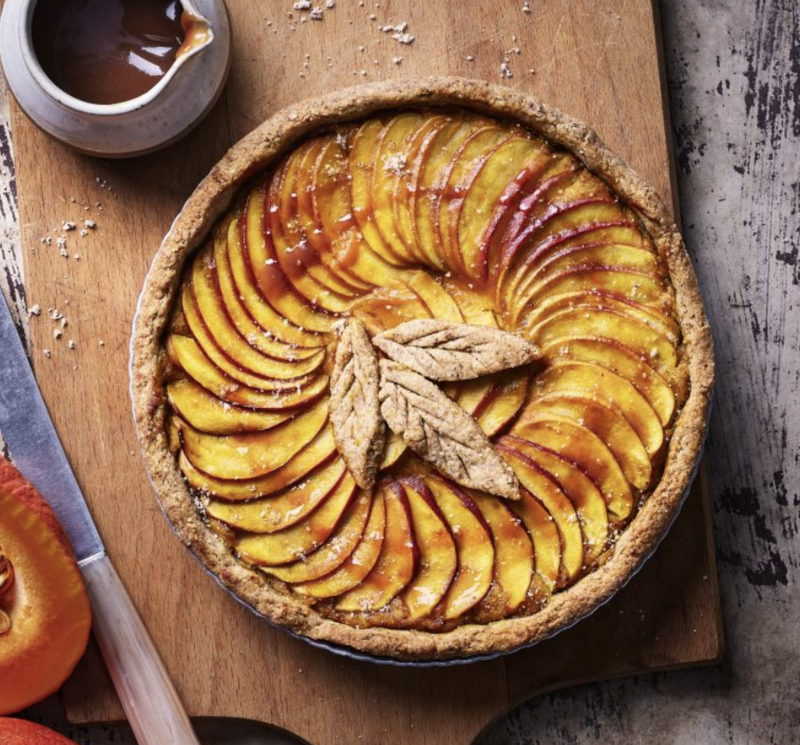 Tarte aux pommes, caramel beurre salé