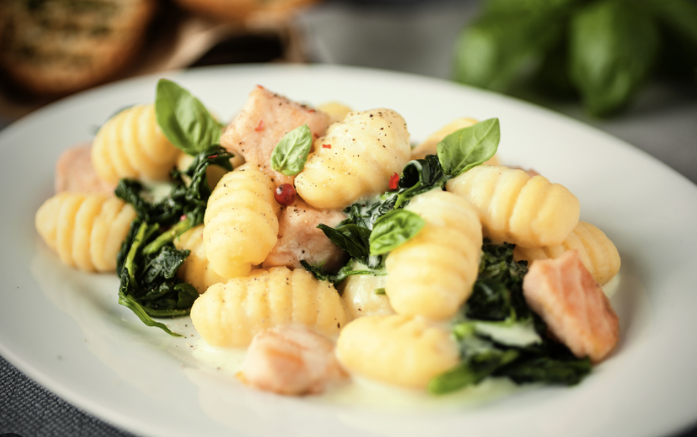 Gnocchi maison au saumon &amp; épinard