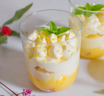 Tiramisu au citron &amp; menthe fraiche