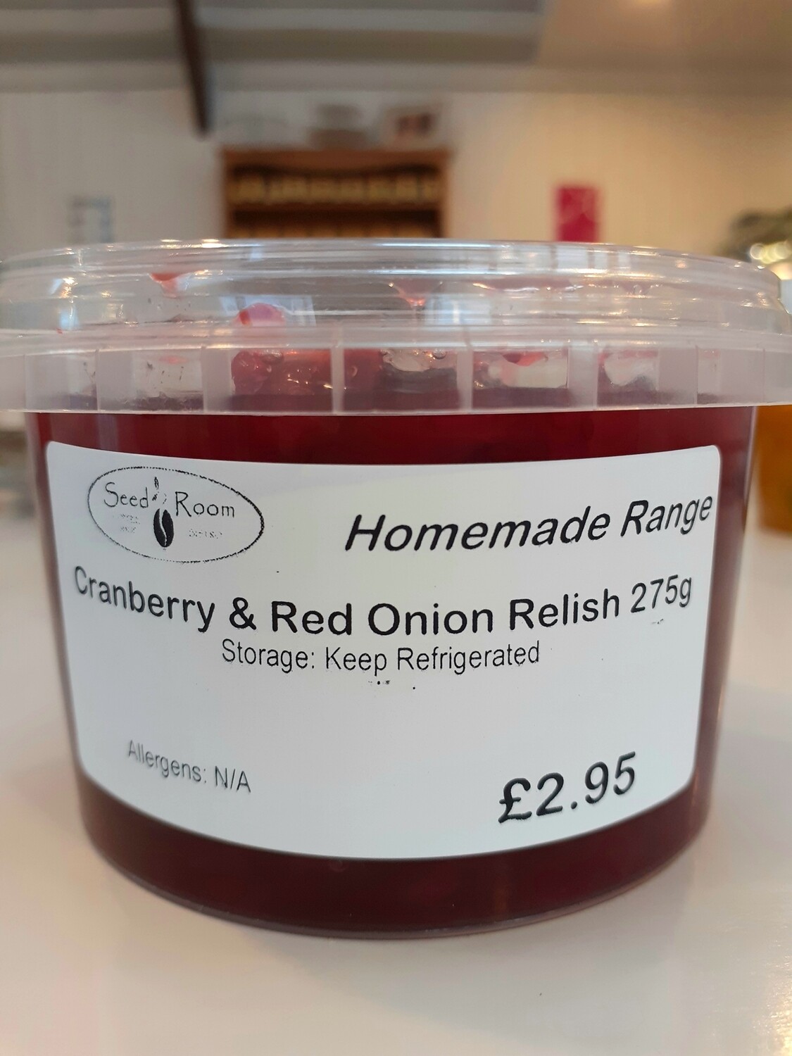 Homemade cranberry and red onion relish 275g