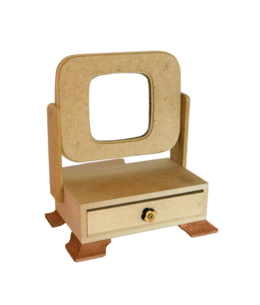 Cute Wooden Dressing Table with Mirror