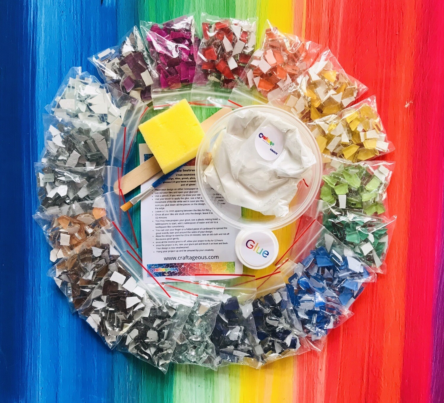 Mosaic Rainbow Bucket kit 
